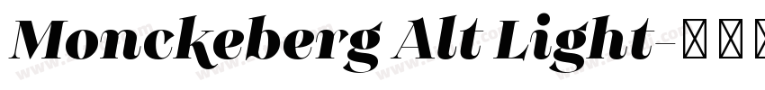 Monckeberg Alt Light字体转换